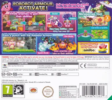 Kirby - Planet Robobot (Europe) box cover back